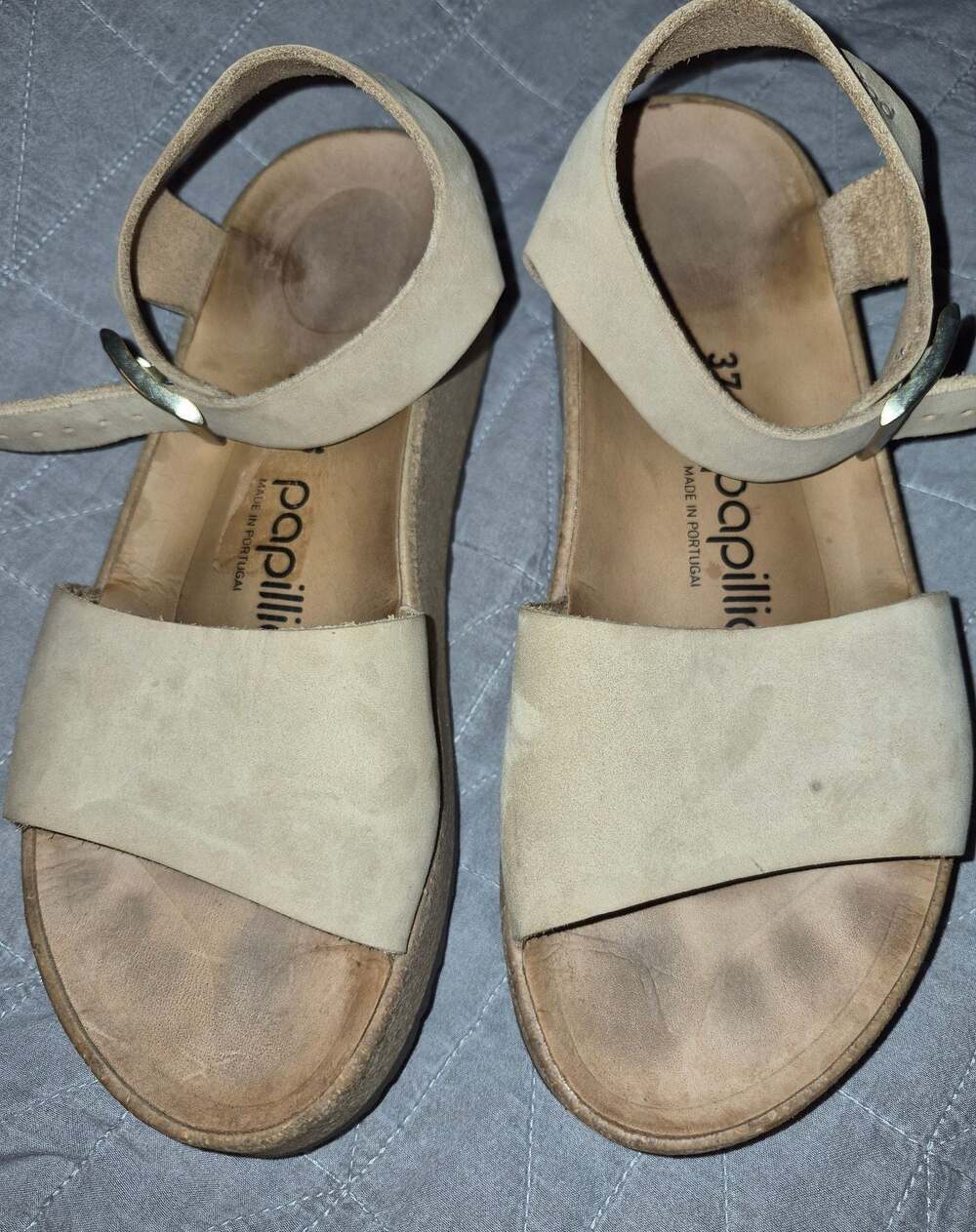 Papillio by Birkenstock Glenda Suede Platform Wedge Sandal Size 37